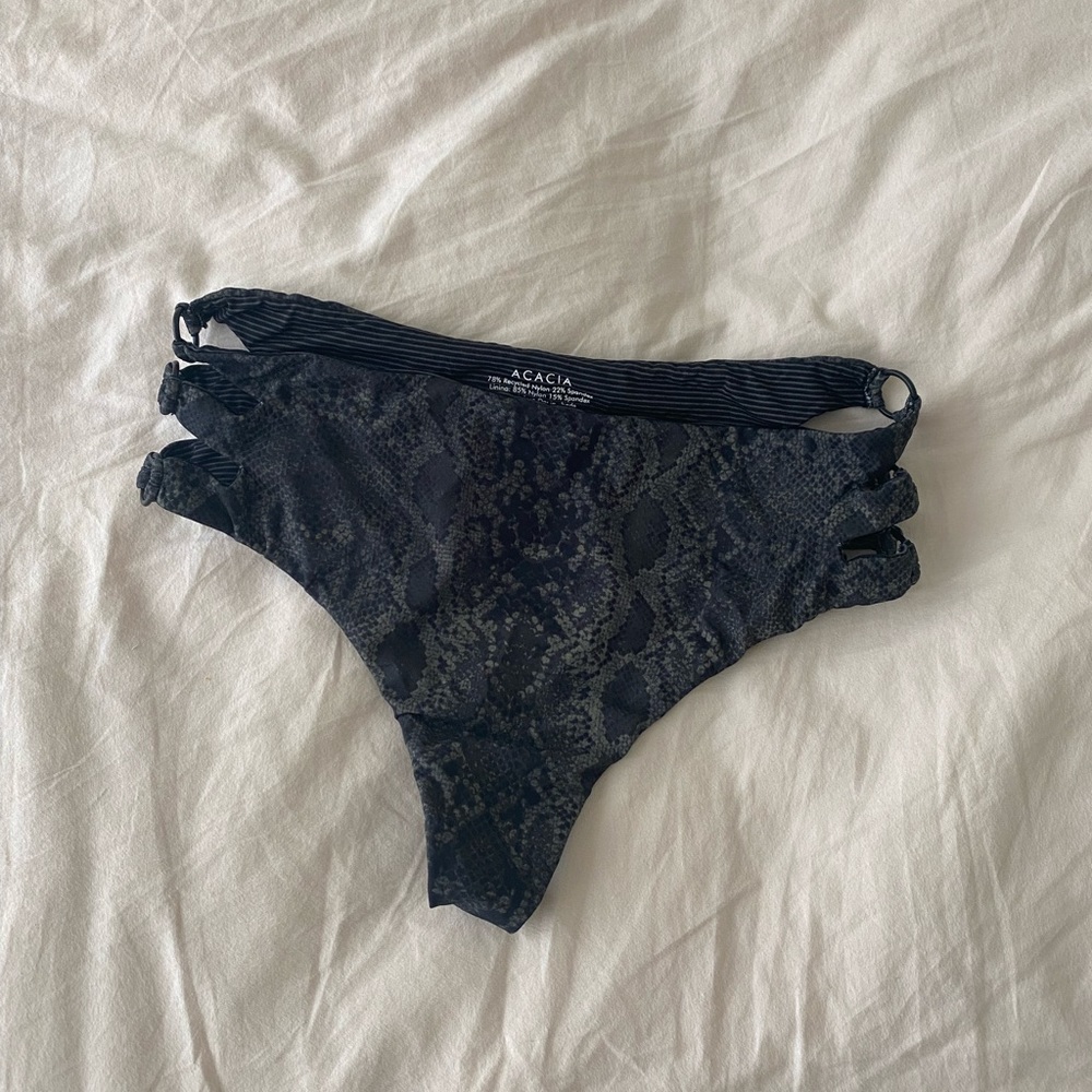 Acacia swim high waisted snakeskin bottoms